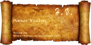Hanus Vivien névjegykártya